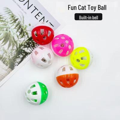 Mehrfarbige Kunststoff-Glockenbälle: Katzenspielzeug-Set