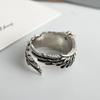 Xiaomi 925 Sterling Silver Rings for Women Couple Minimalist Handmade Simple Wing Black Stone Ring Fine Jewelry Gift Prevent Allergy