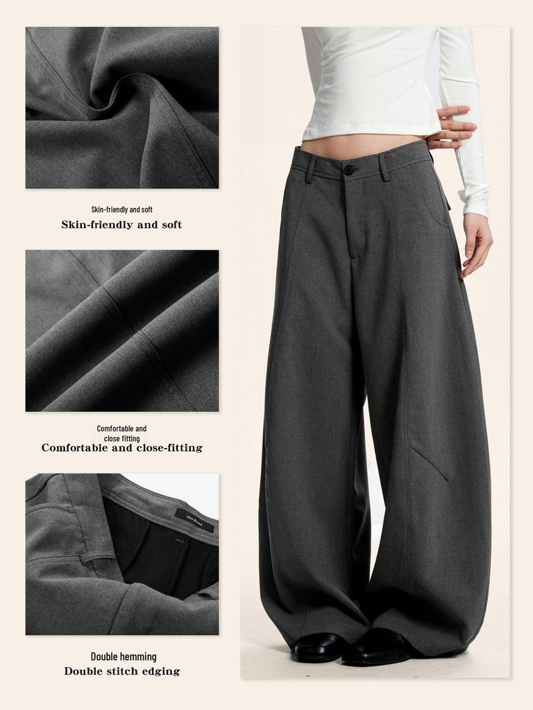 Yongfang Unisex Wide-Leg Casual Suit Pants