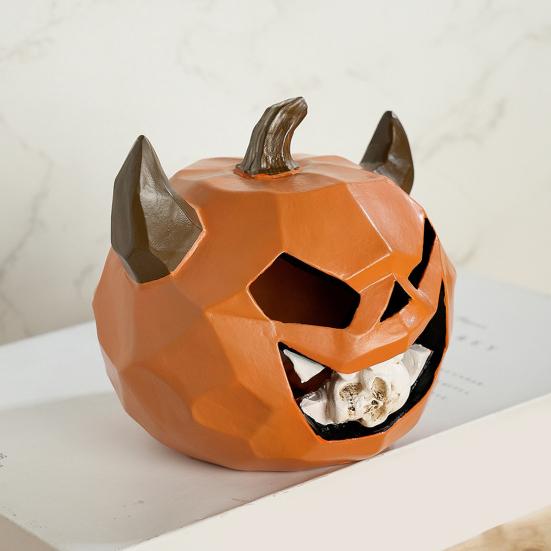 Halloween Pumpkin Ornament Indoor Outdoor Pumpkin Statue Dining Table Living Room Bedroom Decoration