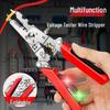 Electrician's Multifunction Tool: Wire Stripper, Voltage Tester, Stainless Steel Scissors, Crimper, and Pliers