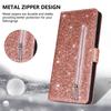 Zipper Cute Glittering Wallet Cards Solt Phone Case For Samsung S26 Ultra S25 Plus S24 S23 A36 A56 Flip Strong Magnetic Cover