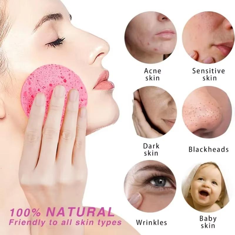 50/20/10PCS Compressed Facial Sponge Cosmetic Hydrotherapy Sponge Suitable for Daily Cleansing, Makeup Removal, and Exfoliation
