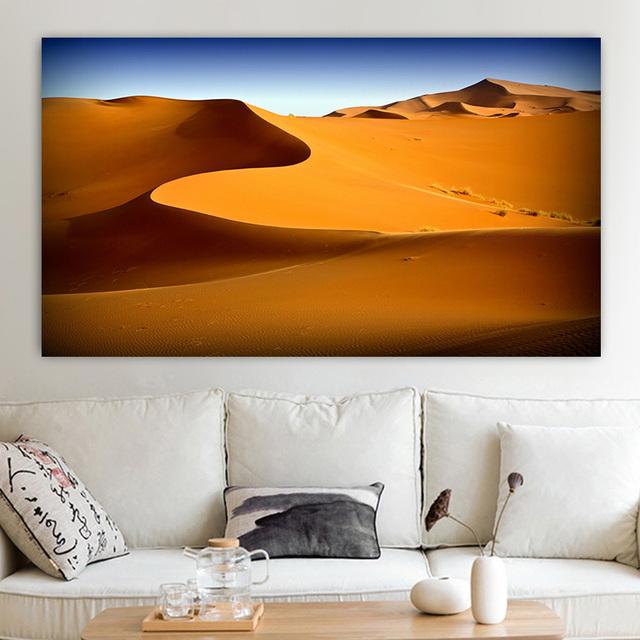 Landscape Desert Mountain Sand Dunes Canvas Painting Posters And Prints Wall Art Pictures For Living Room Home Decor No Frame
