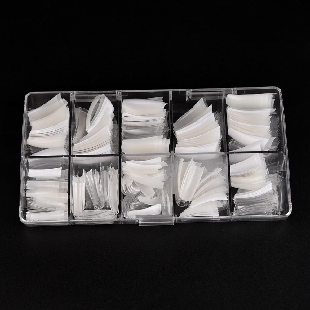 kads 500pcs ABS Nail Tips French Nails for Acrylic False Nails Press On Fake Nails Manicure Tools