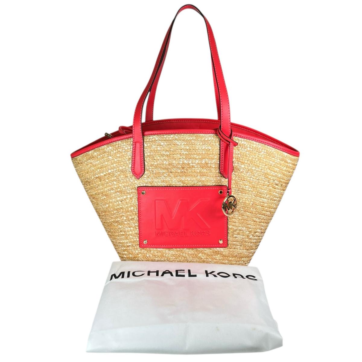 

Michael Kors Kimber Large capacity Handbag canvas pink Women 35T2G7KT71 Used