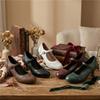 Dames hoge hakken lente en zomer nieuwe dunne hak retro gesp lichte mond enkele schoenen grote maat lage schoenen