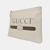 [Pre-Owned] Print Vintage Logo Wristband Leather Clutch - Very Good #B9GEJT