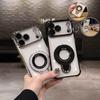 Transparent Magnetic Holde Bracket Case for Huawei Pura 80 Pura 70 Ultra P50 P40 P30 Lite Mate 70 40 50 60 Pro Shockproof Cover