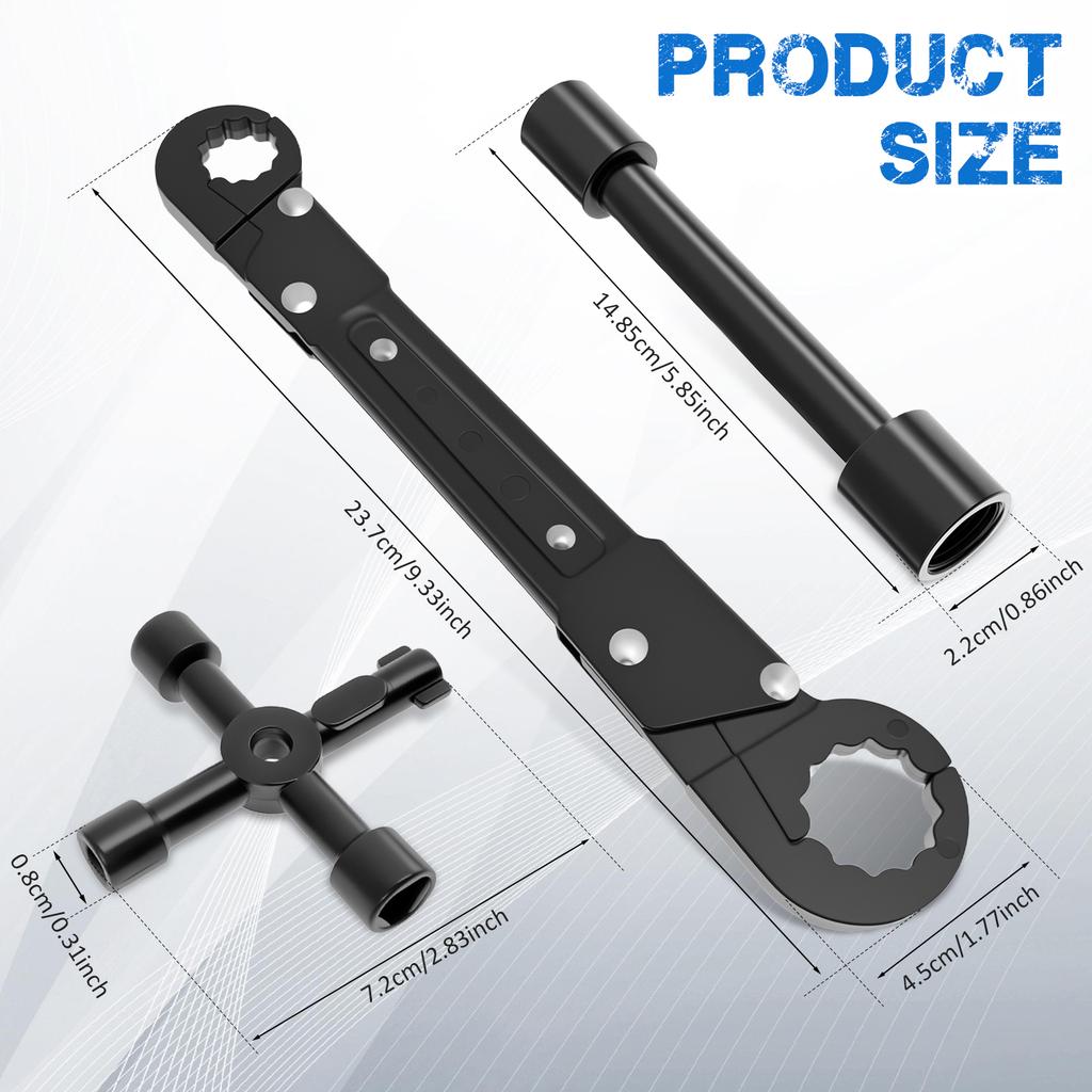 Carbon Steel Plumber Wrench Universal Adjustable Wrench Tool Set Multifunctional Large Opening Double-Ended Pipe Live Mouth Plie