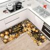 2 Stück Anti-Ermüdungs-Küchenteppiche Weihnachten Wasserdicht Rutschfest Dick Gepolsterte Küchenmatte Schwerlast-Komfort-Stehmatte für Küche