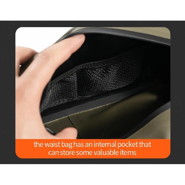 LINNHUE Fishing Tackle Waterproof Bag Outdoor Waist Fanny Pack Capacity Crossbody Bag Fishing Lures Line Box Storage Accessories