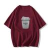 Women's Black Retro Oversized Cotton T-Shirt - Short Sleeve, Straight Shoulder, Summer Trend