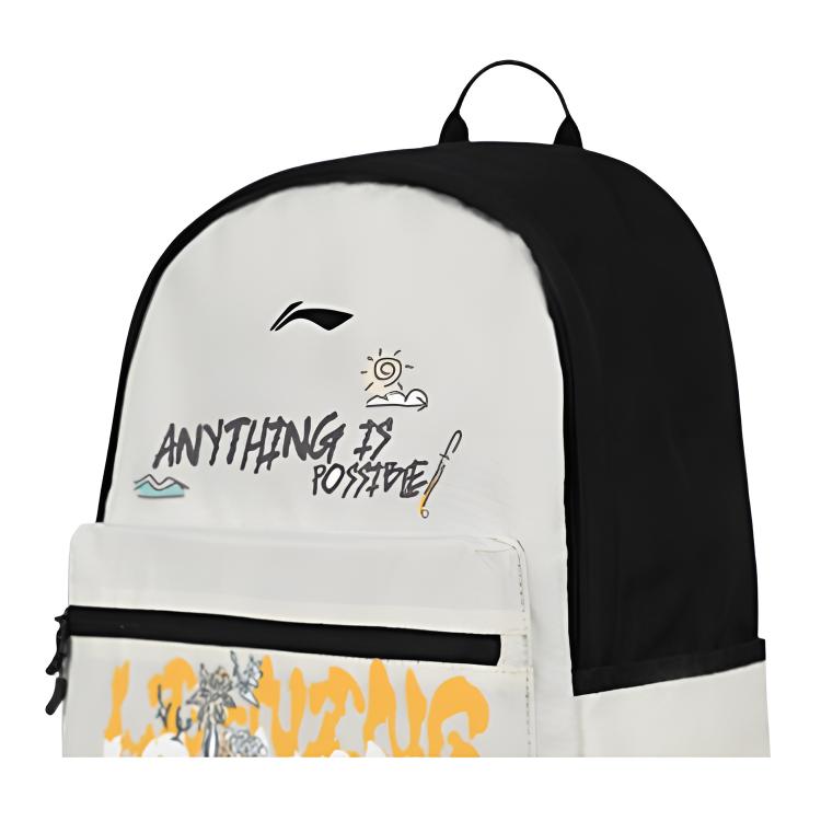 Li Ning Polyester Backpack Regular Unisex Ecru YBSU167-6A12