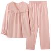 Pajamas Women'S Pure Cotton Long-Sleeved Pullover Sweet Lace Loungewear Can Be Worn Outside Casual Suit