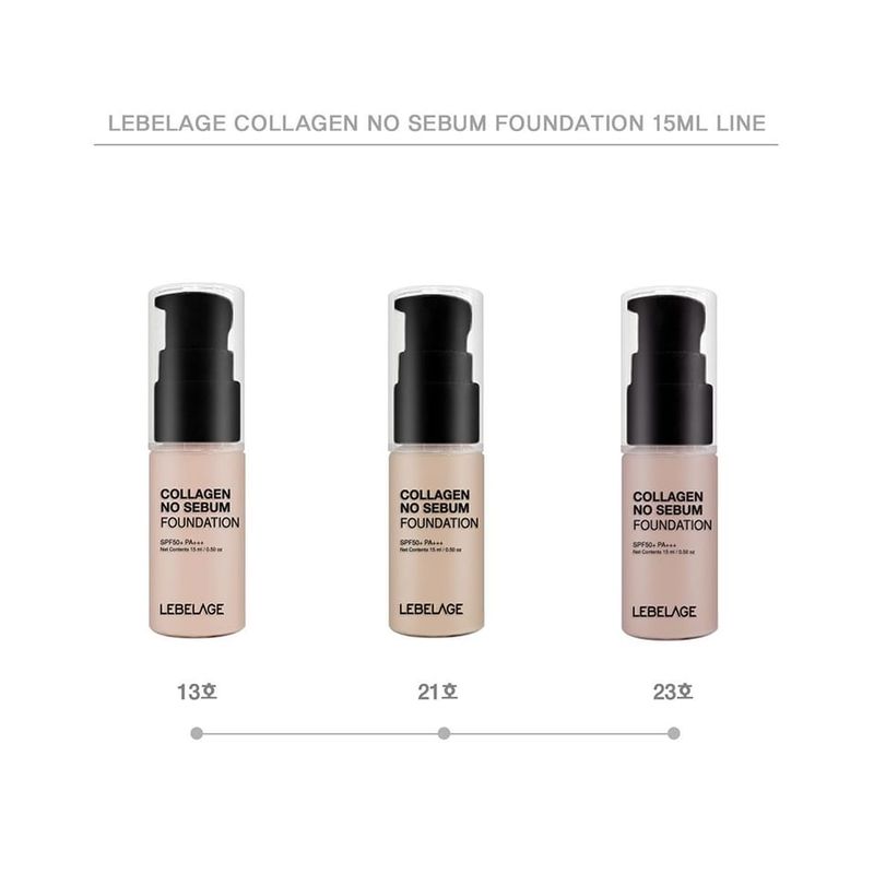LEBELAGE - Collagen No Sebum Foundation Mini - 3 Farben