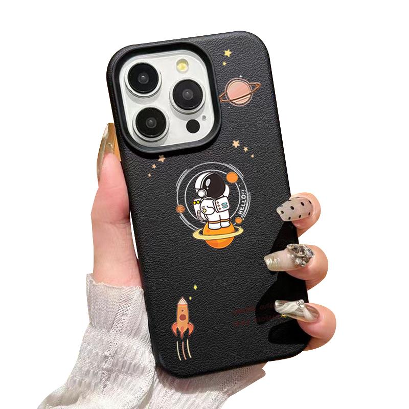Rocket Astronaut Case For iPhone 16 Pro Max 15 14 13 12 11 Shockproof Slim Soft Silicone Case Cover
