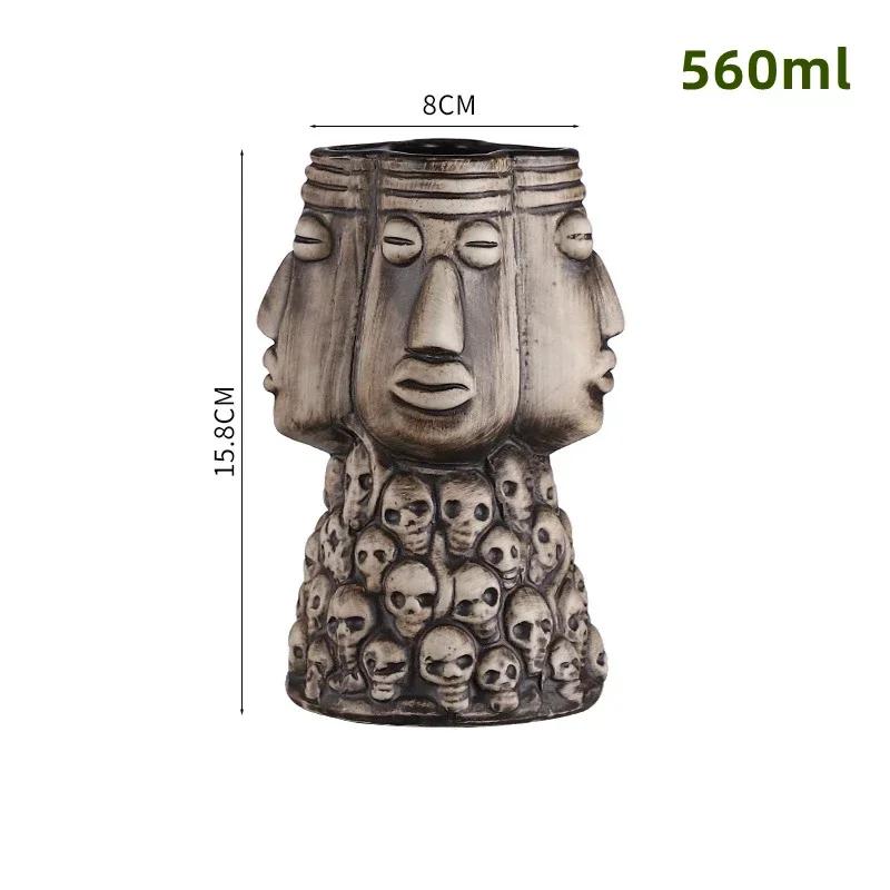 60 Types Ceramic Hawaii Tiki Mugs Creative Cocktail Glasses Beer Glass Martini Glasses Wine Glass Funny Cup Gift for Men