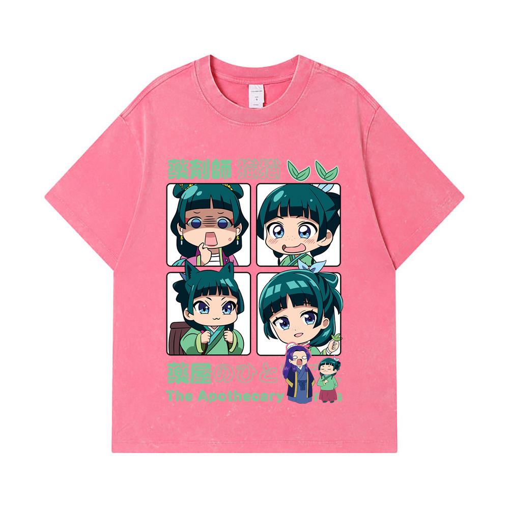 275 GSM Washed T-shirts 100% Cotton Apothecary Diaries V3 Print Unisex Heavy Cotton T Shirt