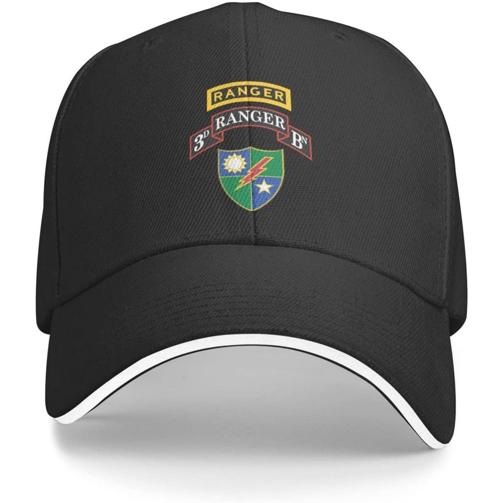 3rd Battalion, 75th Ranger Regiment with Ranger Tab Adjustable Baseball Cap Unisex Sandwich Dad Hat Golf Hat