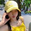 Cotton Holes Peaked Cap Embroidery Snapback Cap Solid Color Letter Baseball Hat  Teenagers
