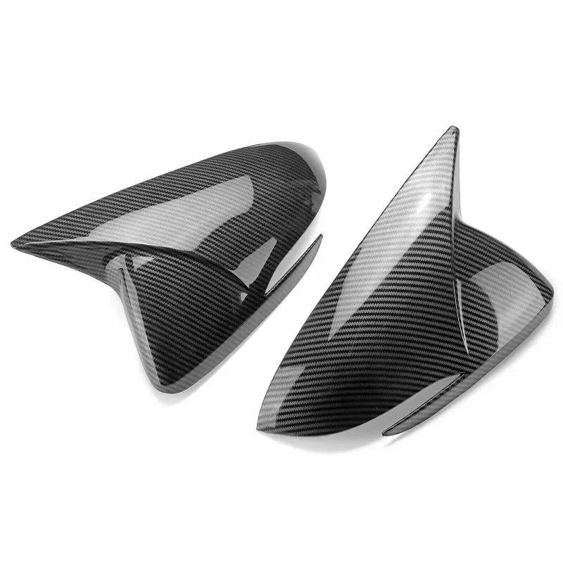 For Hyundai Accent Solaris I30 2017-2025 Car Rearview Side Mirror Cover Sticker Wing Cap Exterior Door Case Trim Carbon Fiber