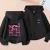 Lovci démonů K-pop Film Mikina na zip Módní Oversized Bunda Zapínací Mikina Streetwear