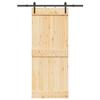 VidaXL Sliding Door and Hardware Kit 85x210 Cm Solid Pine 3332654