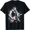 Retro Vintage Abraham Lincoln Abe Lincoln Playing Guitar Men Unisex T-Shirt