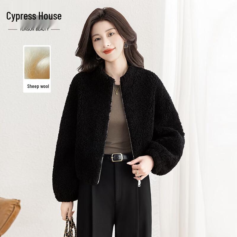 SILPACHA Women s Merino Wool Blend Stand Collar Fleece Jacket L