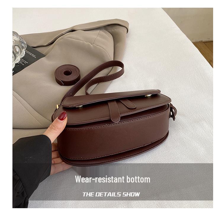 Retro Damen Schultertasche mit Doppelriemen - 2024 Trendige Crossbody Satteltasche