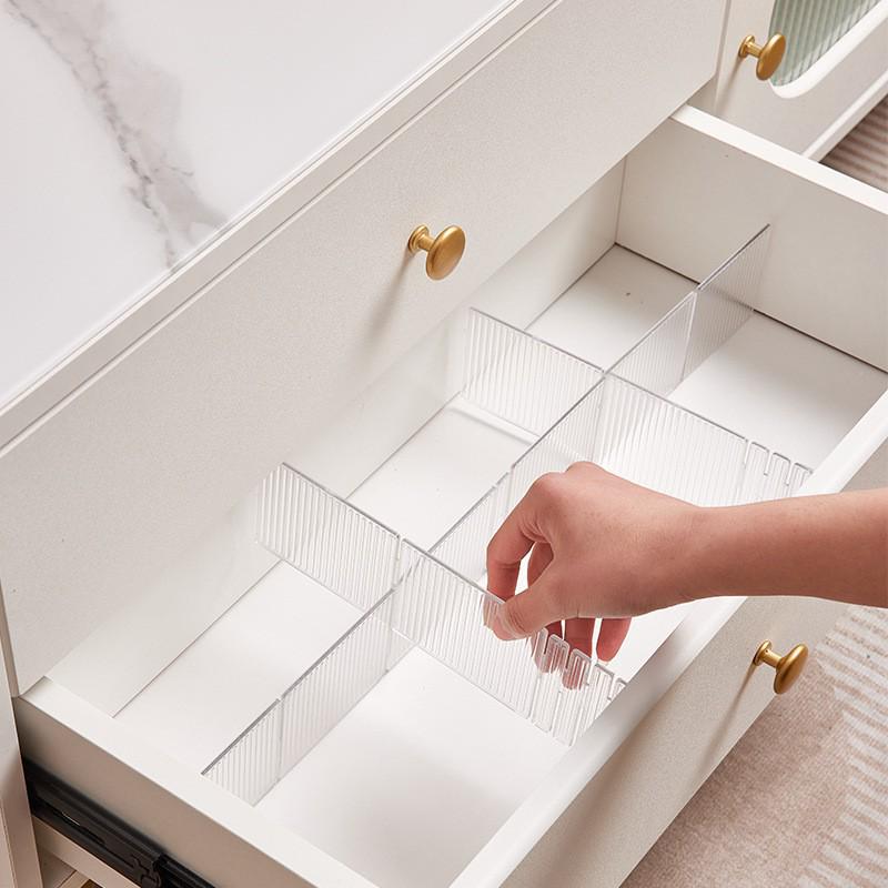 Transparent Adjustable Plastic Drawer Divider - Cuttable Storage Organizer Board