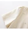 Elegant French Beaded Ruffle Hem Patchwork Gauze Dress for Women - Summer New Arrival