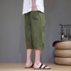 2024 Brand Linen Pants For Men Baggy Large Pocket Cropped Oversize Trousers Loose Harem Casual Pants Male