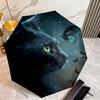 1 Stück Katzen Schmetterlinge Automatischer Regenschirm - Geeignet für Reisen Outdoor Tragbarer Regenschirm Geburtstagsgeschenk Tägliche Notwendigkeiten