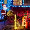 Christmas Solar Lights Outdoor Santa Claus With Kettle Ground Stake Lamp Outdoor Garden Lawn Decorative Lights For Lawn Pathway