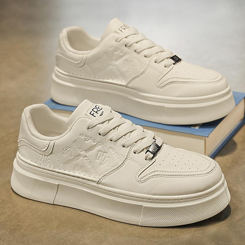 Summer Men's Shoes New Breathable Little White Shoes Boys Trend Versatile Platform Sports Shoes Casual Board Shoes Trendy Shoes