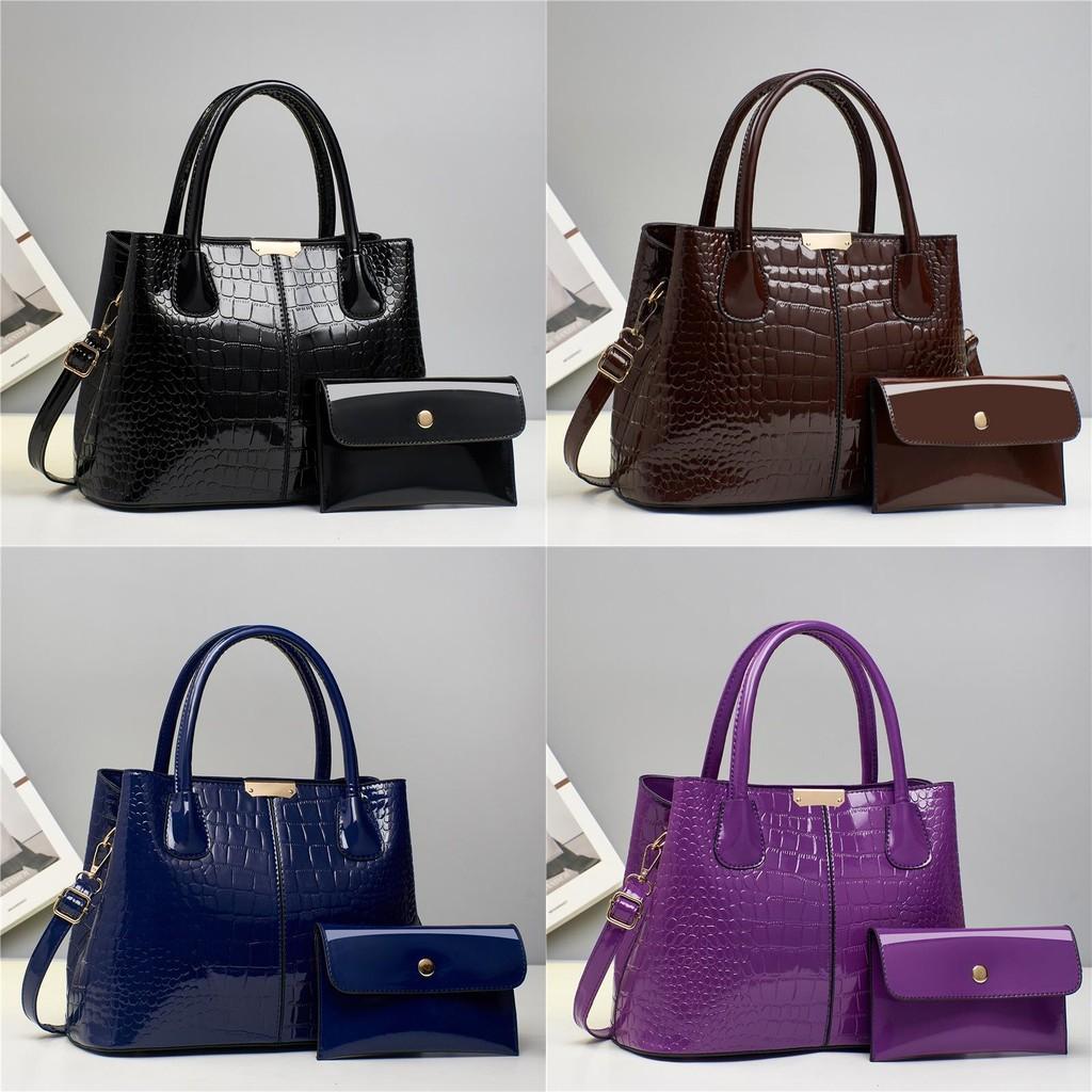 Fashionable Crocodile Pattern Shoulder Crossbody Mother Bag Stylish Pu Handbag For Women Autumn Winter