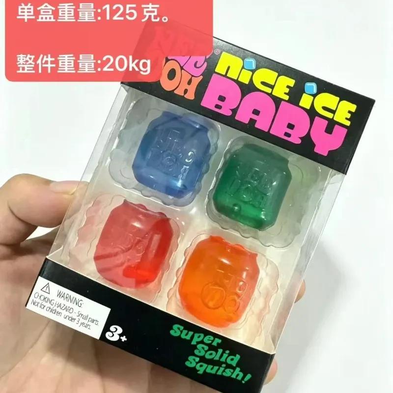 4Pieces1Set Needoh Mini Can Maltose Squeeze Toy Slow Rebound Sensory Fidget Toy Stress Relief Desktop Decor Adult Puzzle Toys