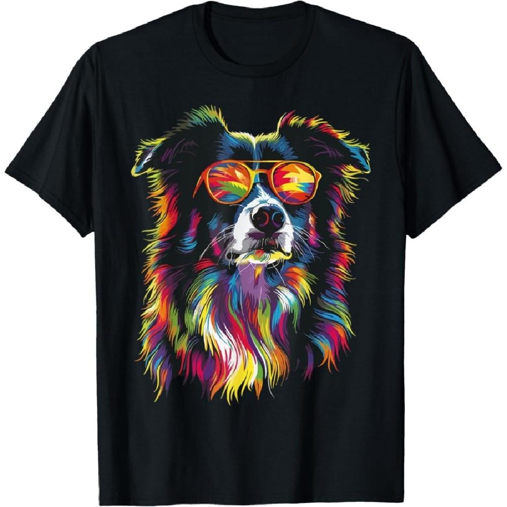 

Border Collie Lovers Design Pop Art Funny Border Collie T-Shirt XXXXXL чорний