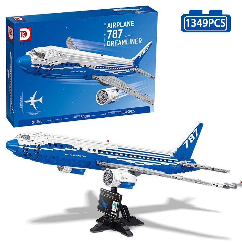 

Ідеї Будівельні Блоки Місто Літак Boeing 787 Пасажирський Літак Цеглинки Транспортний Літак Іграшки Для Дітей Подарунки на День Народження With Original Box