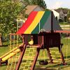 Swing Set Replacement Tarp 52"x89" Waterproof Kids Playground Roof Canopy Cover Outdoor Swingset Slide Sun Shade