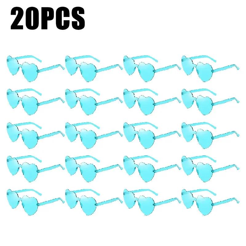 Sunglasses for Women Jelly Color Frameless Heart Shaped One-piece Glasses Dazzling Color Glasses