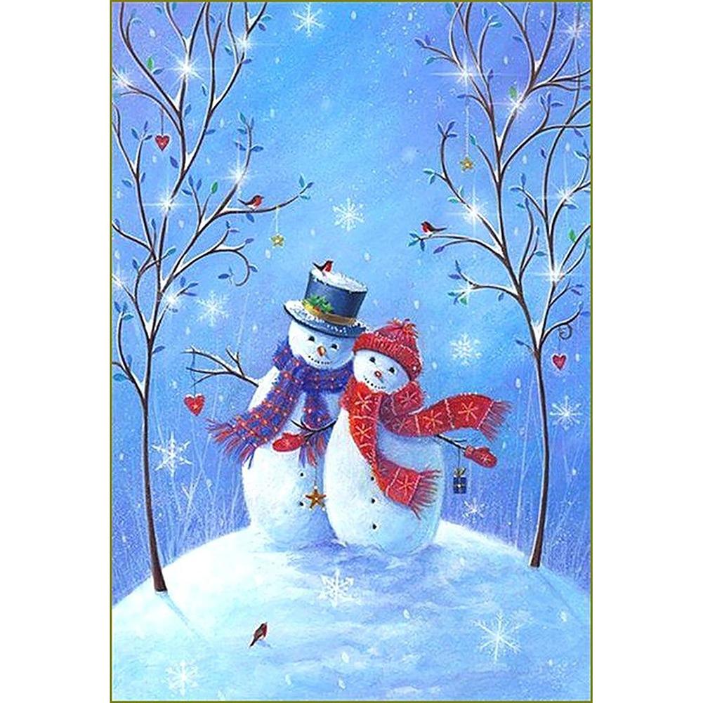 

Полный набор сверл для алмазной живописи, YEESAM ART Ice World, Рождественский снеговик, 5D DIY Diamond Art