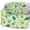 Avocado-Kuscheldecke, Weiche leichte Flanelldecken für Bett, Couch, Sofa, Ganzjahres-Warme Gemütliche Flauschige Plüsch-Mikrofaserdecke