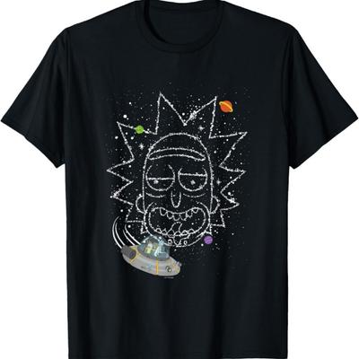 Rick and Morty Stars Space Cruiser Adult Cartoon Fashion T-Shirt