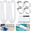 Pool Hose 32 Mm for Pool Pumps, 2 Pieces Pool Hose 32 Mm with 4 Pieces Safety Clip and 1 Piece Hose Connector, 150 Cm Swimming Pool Hose 32 Mm