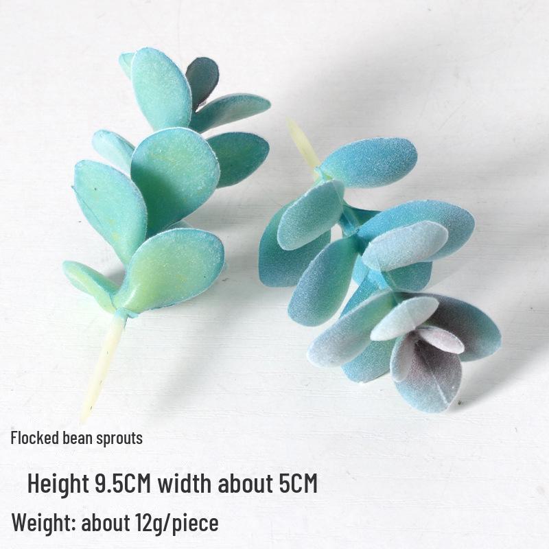 Mini Flocking Artificial Succulent Bonsai for DIY Wall Decor