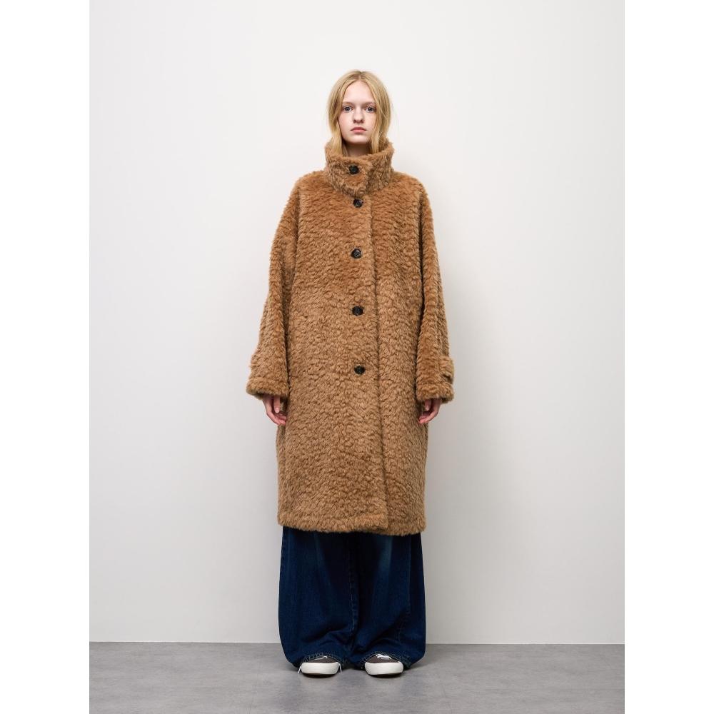 Gu By Uniqlo Fluffy Boa Long Coat