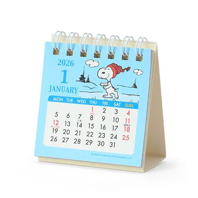 Sanrio 2026 Snoopy Paper Mini Ring 621838 Calendar, Desktop,